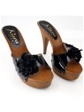 BLACK PATENT LEATHER HELL CLOG