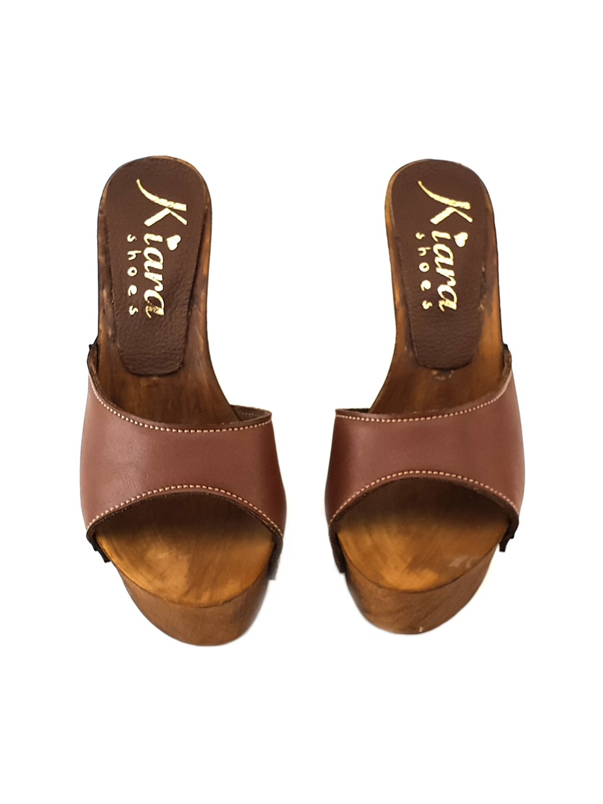 WEDGE LEATHER CLOGS