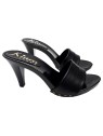 TOTAL BLACK CLOGS IN LEATHER HEEL 9