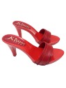 TOTAL RED CLOGS IN LEATHER HEEL 9