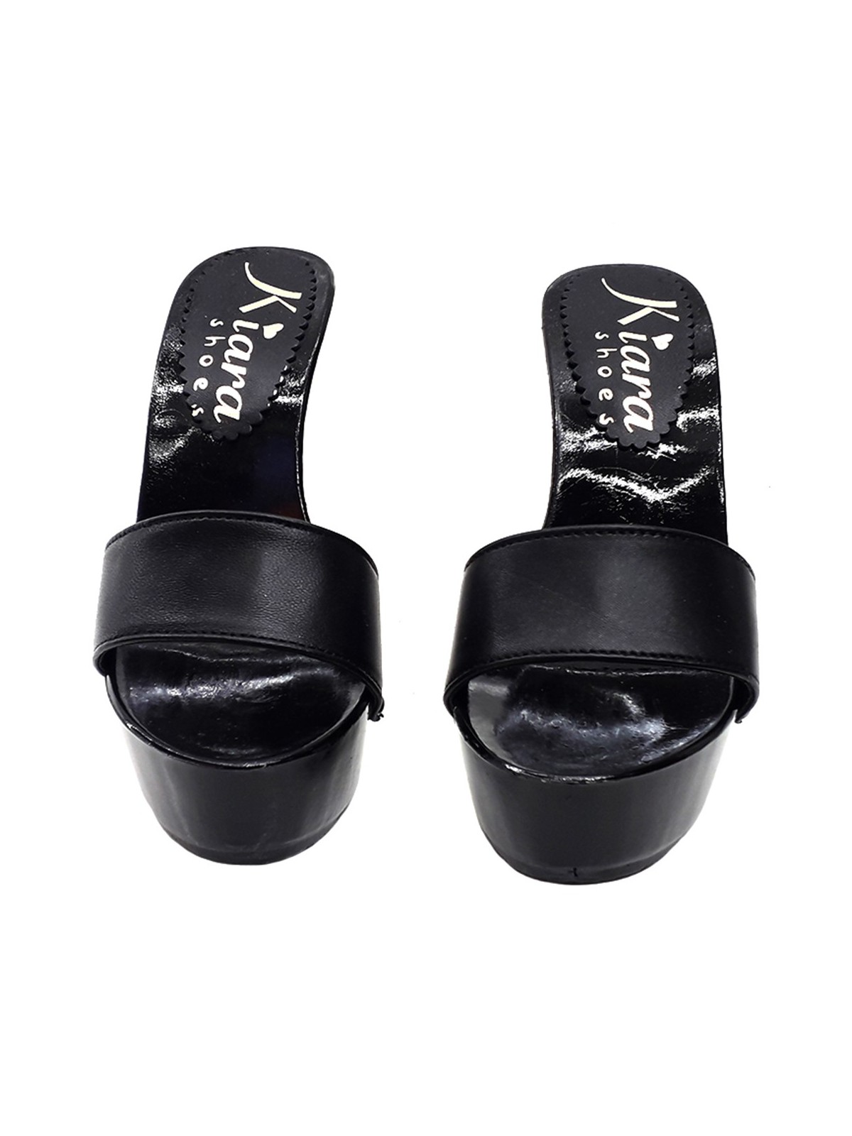 TOTAL BLACK CLOGS IN LEATHER