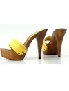 YELLOW CLOGS WITH HEEL 13