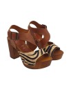 ZEBRA CLOGS IN LEATHER AND COMFY HEEL 9