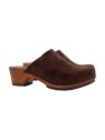 SWEDISH CLOGS IN BROWN SUEDE