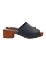 SWEDISH CLOGS IN BLACK LEATHER
