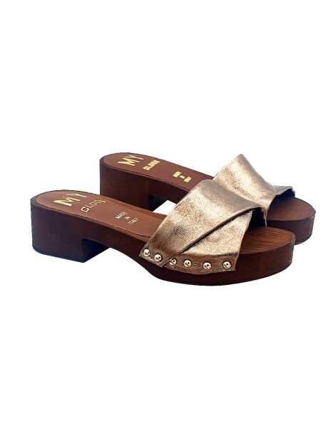 LOW SANDALS WITH DOUBLE LEATHER BAND