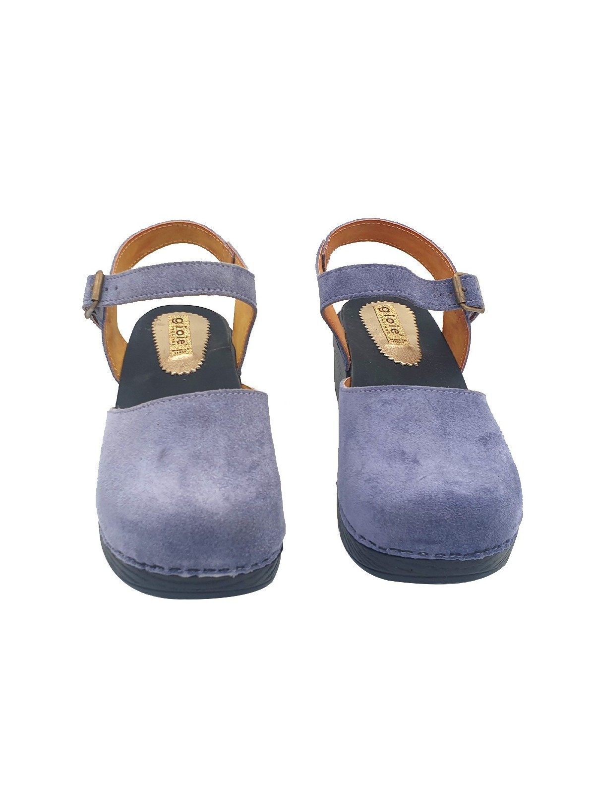 LOW DUTCH CLOGS IN NAVY SUEDE