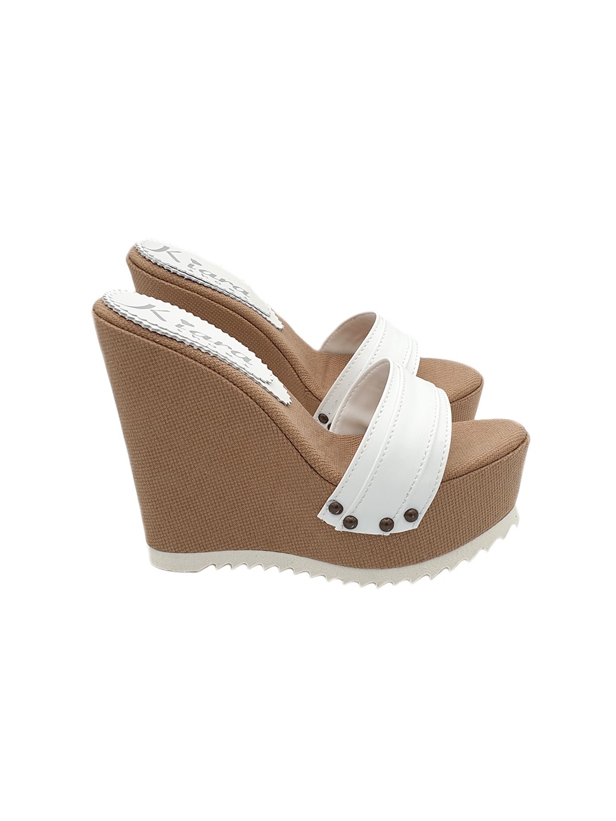 WHITE WOMEN'S WEDGES IN ROPE