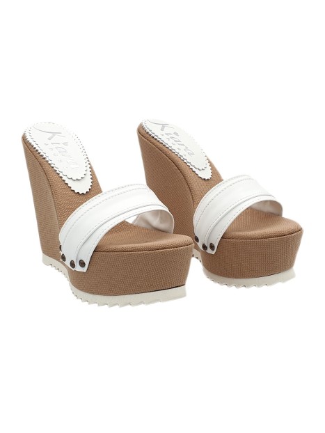 WHITE WOMEN'S WEDGES IN ROPE