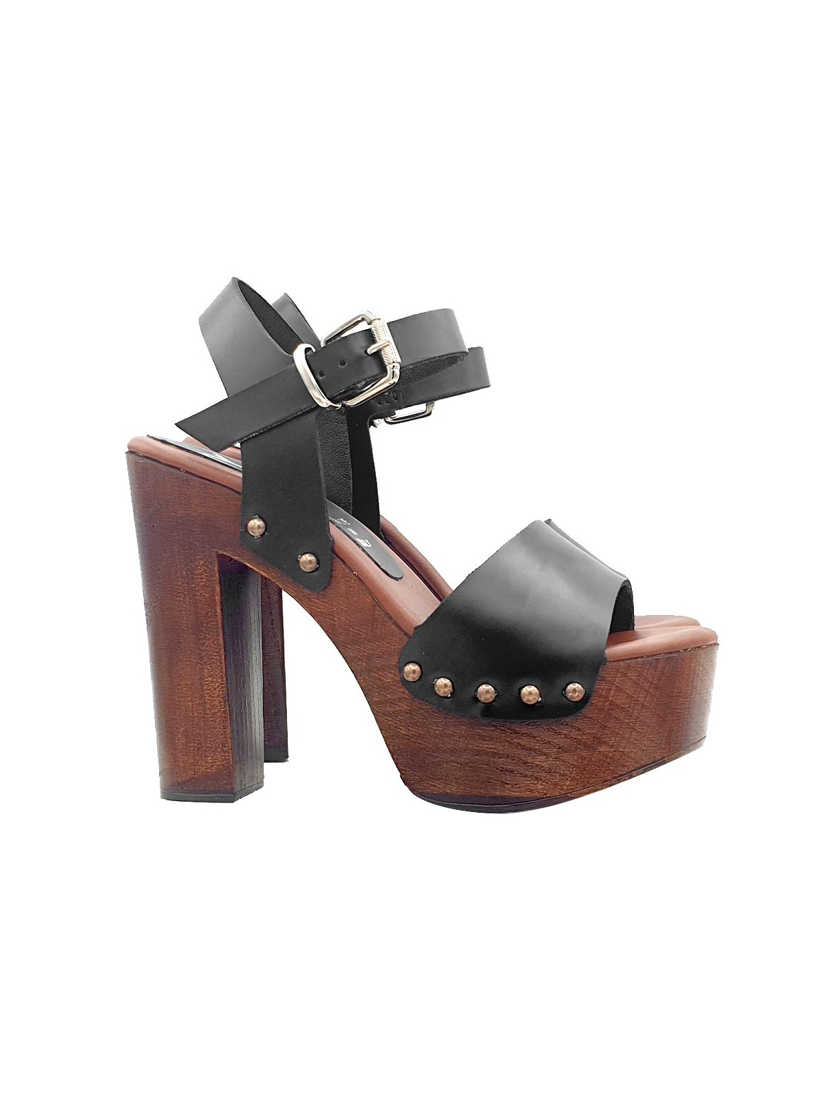 BLACK CLOGS WITH STRAP