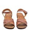 SANDALS WITH BROWN LEATHER BANDS AND STRAP