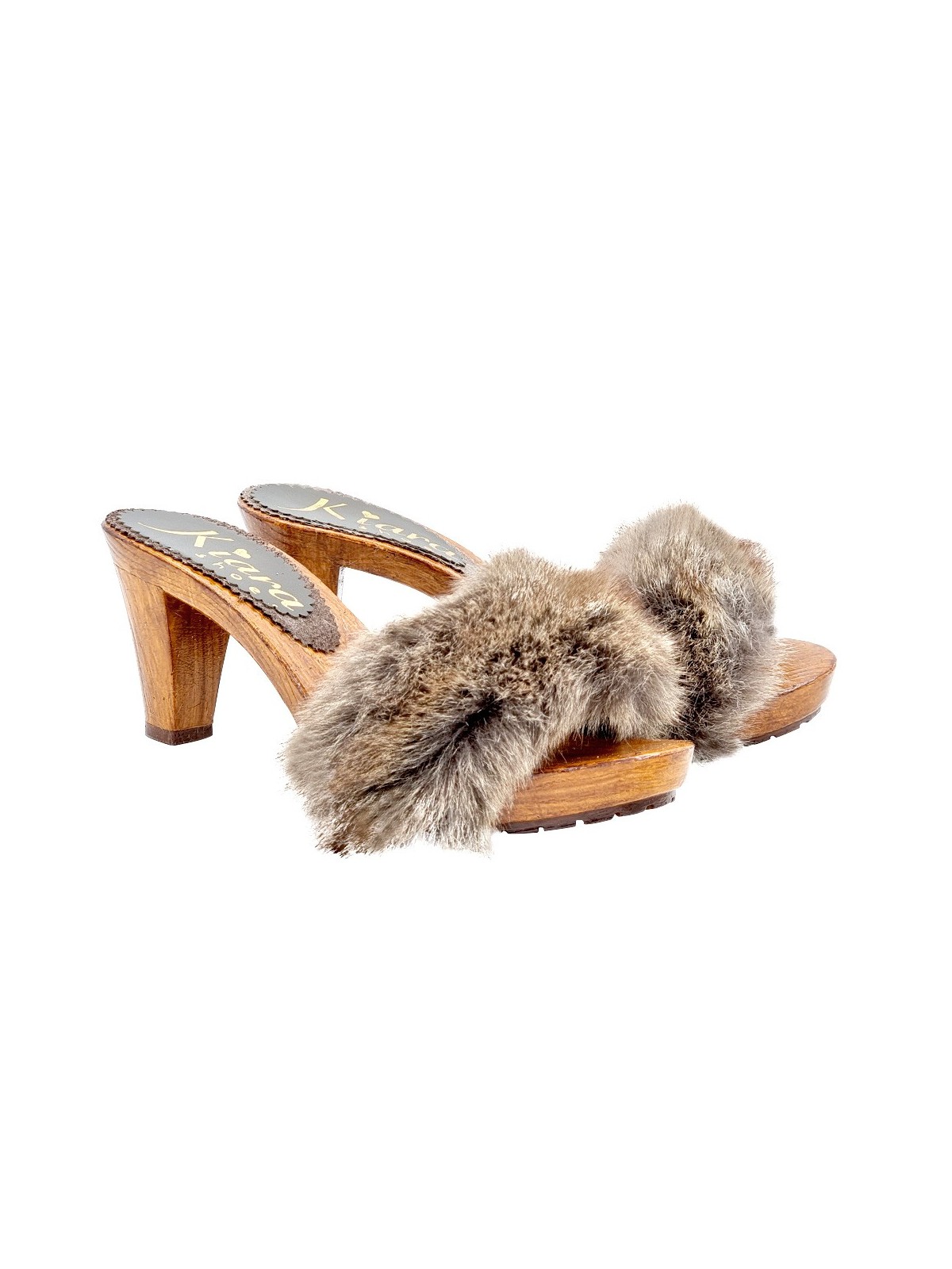 CLOGS WITH FUR AND HEEL 8
