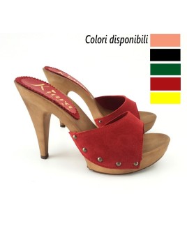 SANDALS WITH COLOURED SUEDE UPPER