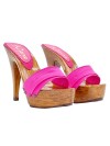 FUXIA CLOGS WITH HEEL 13