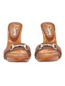 BROWN CLOGS WITH ACCESSORY AND HEEL 12