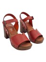 RED SANDALS WITH STRAP AND HEEL 8,5
