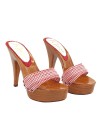 CLOGS WITH PIN UP STYLE RED BAND