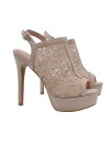 BEIGE MACRAME SANDAL WITH 7 HEEL AND STRAP