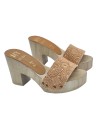 CLOGS WITH BEIGE LACE BAND