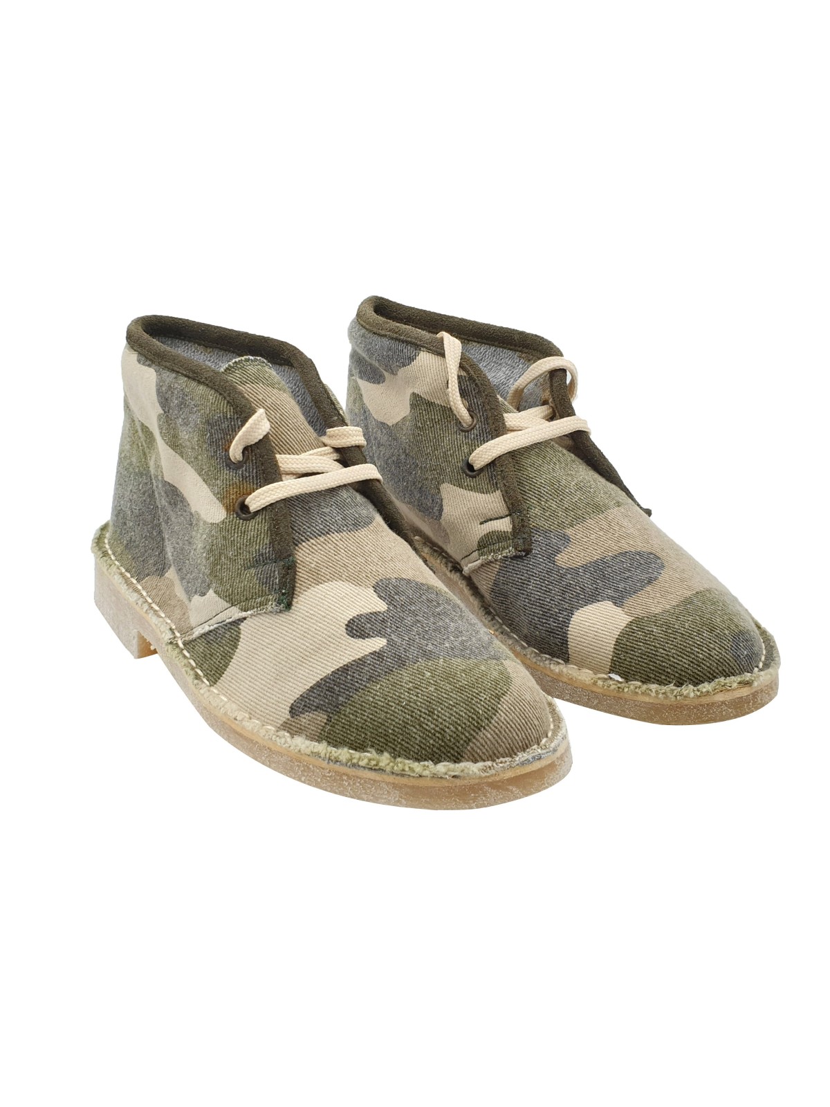 CAMOUFLAGE ANKLE BOOT WITH LACES - size 37