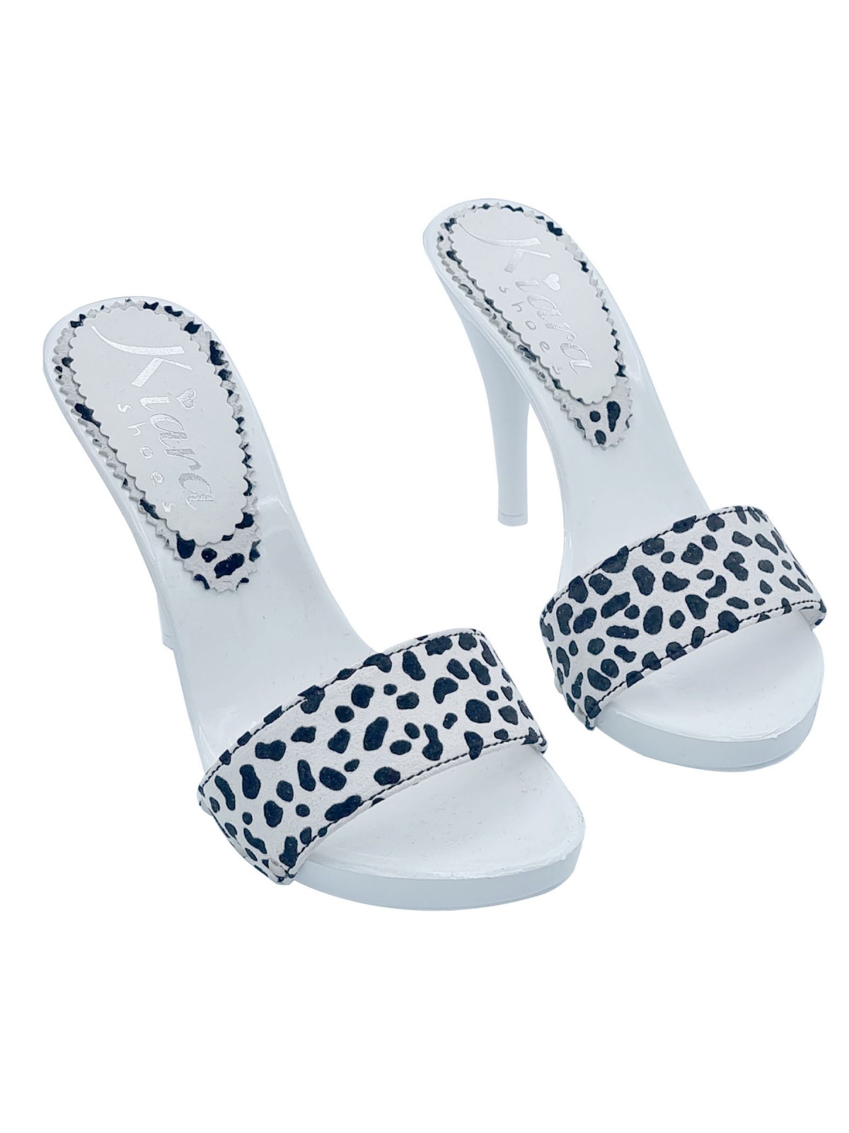 WHITE CLOGS WITH HEEL 12 CM