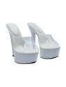WHITE CLOGS TRANSPARENT BAND AND HEEL 15