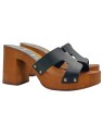 WOMEN'S CLOGS WITH LEATHER UPPER AND HEEL 8,5
